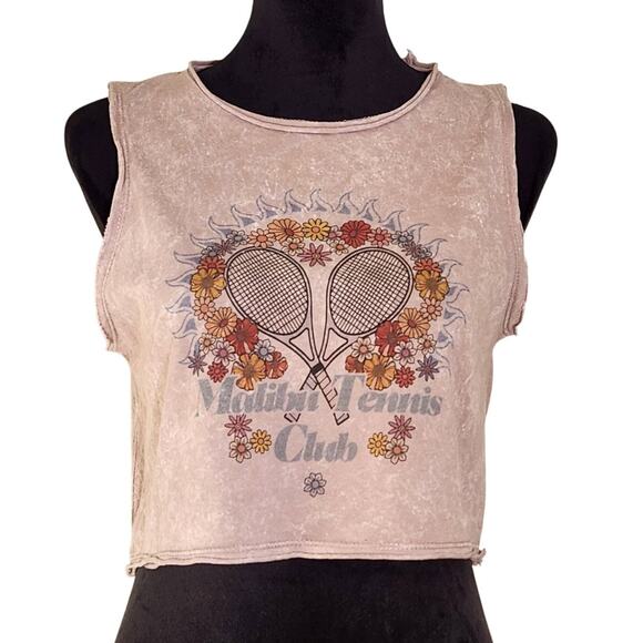 BACON LETTUCE TOMATO Malibu Tennis Club Crop Top, Size Large - Picture 1 of 8